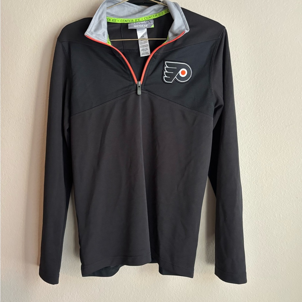 Reebok NHL Center Ice Philadelphia Flyers 1/4 Zip Pullover – (Youth Large) - Picture 1 of 7